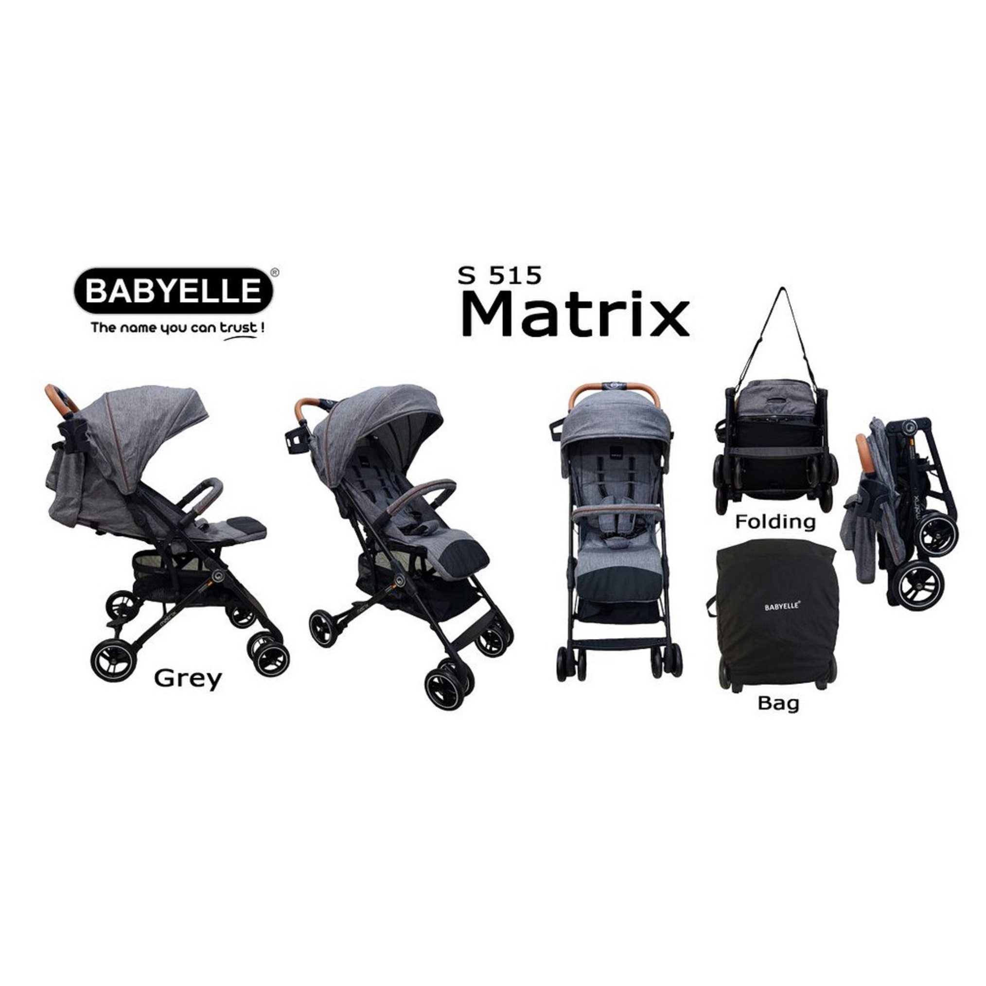 STROLLER BABYELLE MATRIX GREY