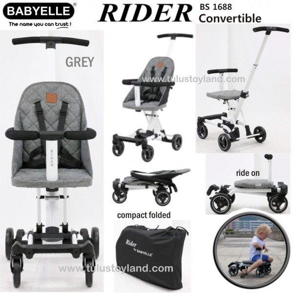 STROLLER BABYELLE RIDER CONVERTIBLE - GREY 