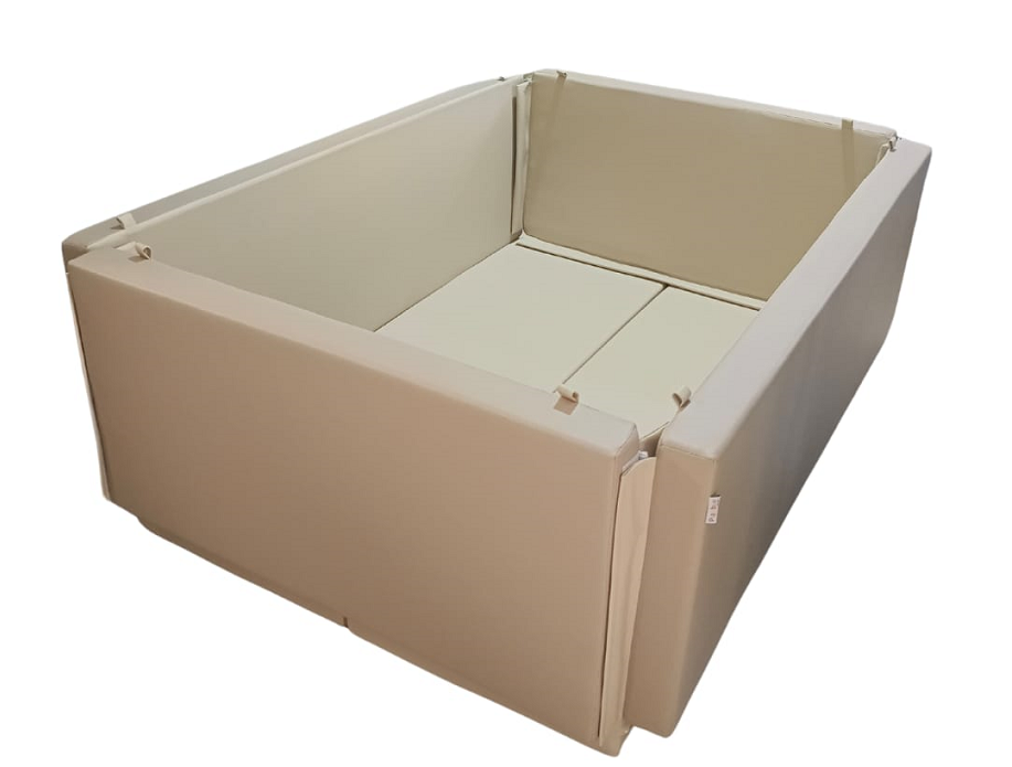 PLAYBIE BUMPER BOX 1 X 1.5 - CAPPUCINO AND BEIGE