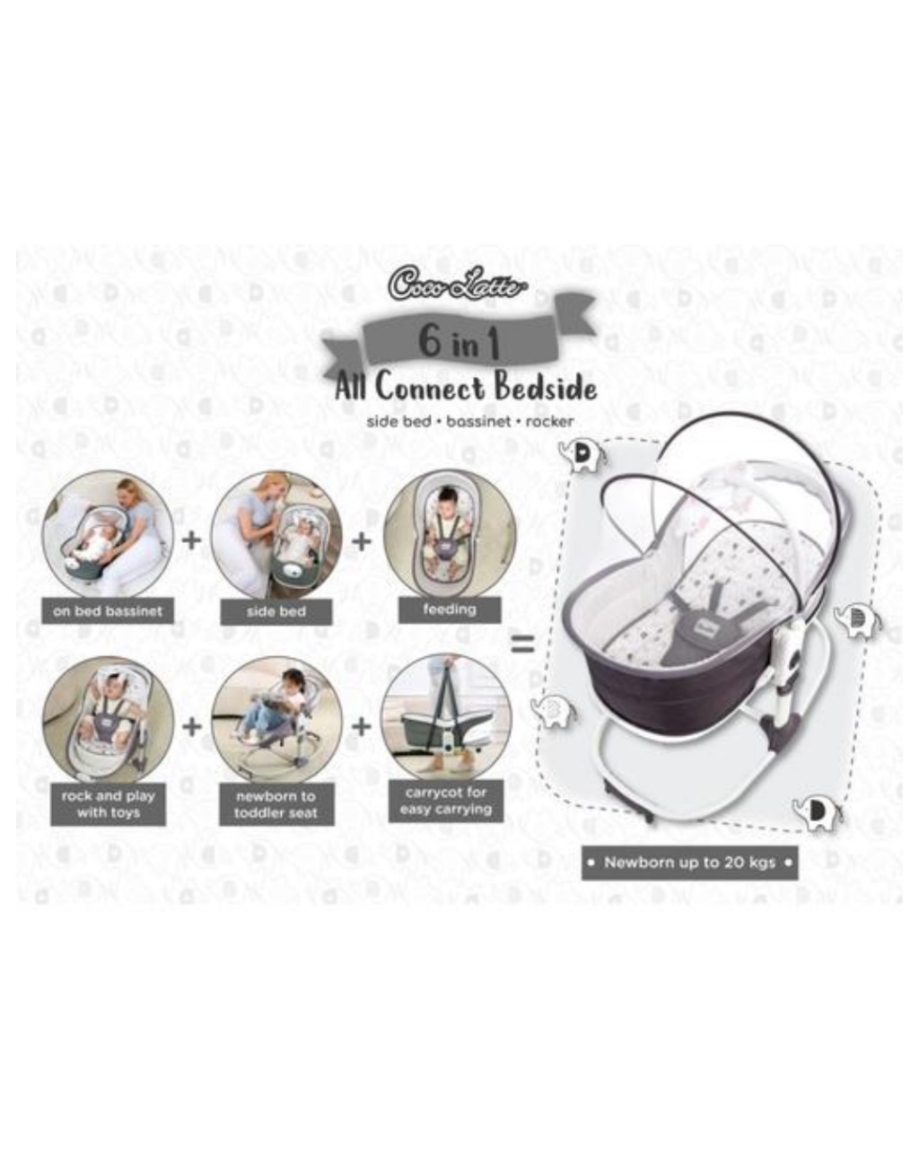 COCOLATTE 6IN1 ALL CONNECT BEDSIDE 