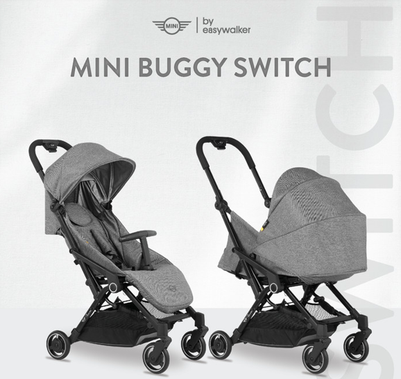 STROLLER EASYWALKER MINI BUGGY SWITCH REVERSIBLE - SOHO GREY