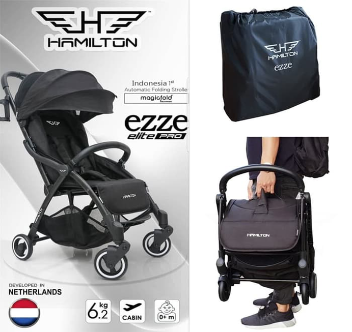 STROLLER HAMILTON EZZE ELITE PRO HITAM